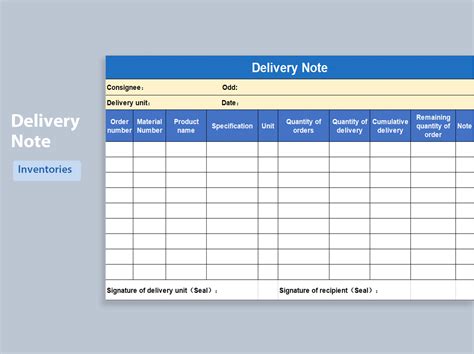 Excel Of Warehouse General Delivery Orderxls Wps Free Templates