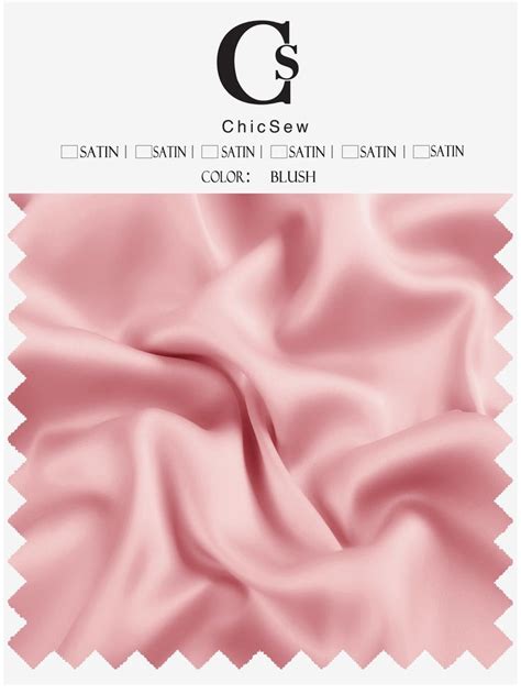 Soft Satin Fabric Swatch Chicsew Satin Color Pink Satin Satin