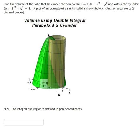 Solved Find The Volume Of The Solid That Lies Under The Chegg