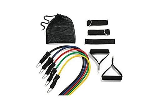 Set De Ligas De Resistencia Fitness Genérico Multicolor 11 Piezas