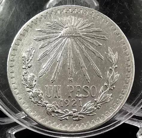 Moneda Resplandor Un Peso 1921 Plata Ley 0 720