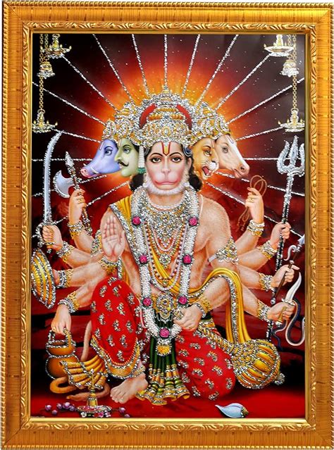 Buy Hills Store Panchmukhi Hanuman Religious Photo Frame In, 40% OFF