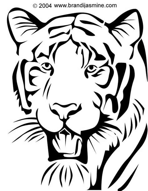 Tiger Face Stencil - Cliparts.co