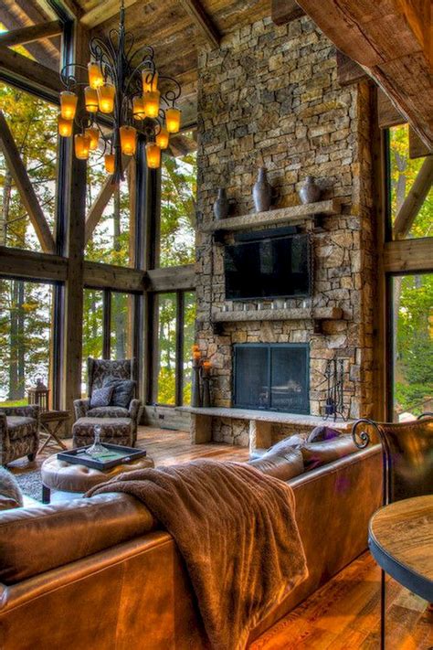 Popular Log Cabin Interior Design Ideas Sweetyhomee