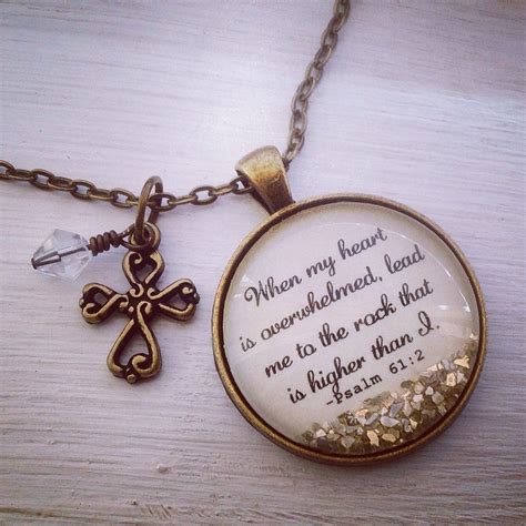 Bible Verse Necklace Psalm Sparkle Necklace Christian