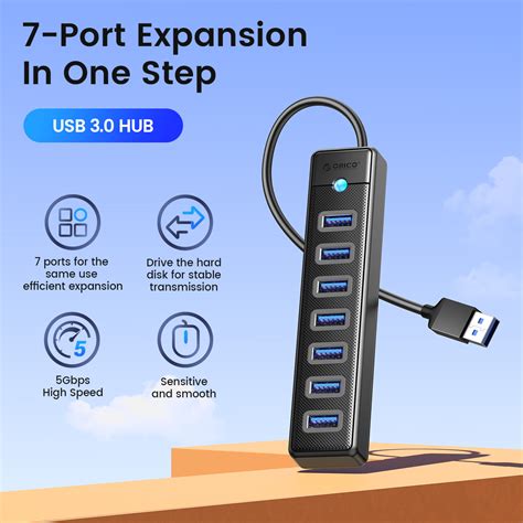 Orico 7 Ports Usb3 0 Hub Pw7u