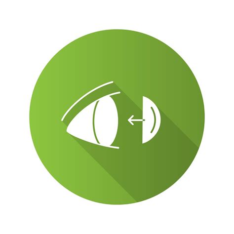 Eye Contact Lenses Putting On Flat Design Long Shadow Glyph Icon