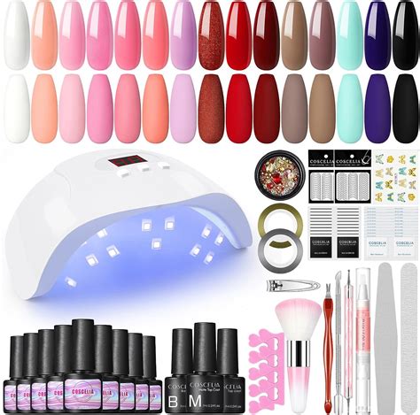 COSCELIA 15 Couleurs Kit Vernis Semi Permanent Avec 36W Lampe UV Vernis