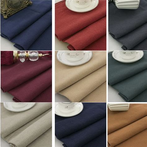 Ppcrafts Slub Linen Solid Color Linen Crepes Thick Wrinkled Linen