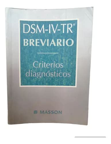 Libro Dsm Iv Tr Brevario Criterios Diagn Sticos Masson Meses Sin