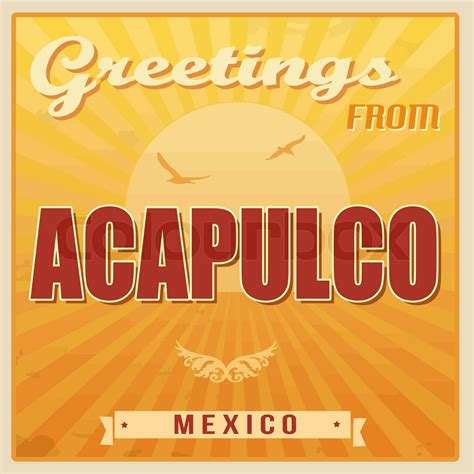 Acapulco vintage poster | Stock vector | Colourbox