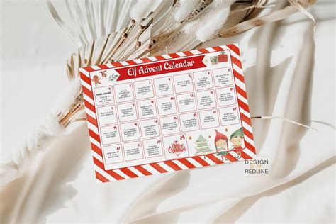 Editable Elf Advent Calendar, Elf Kit 24 Activities Christmas Countdown ...