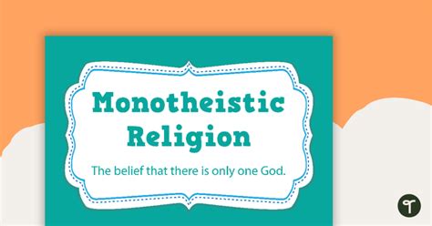 Monotheistic Religion Posters Teach Starter