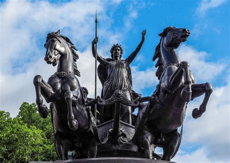 Boadicea Zabytek W Londyn hdr Zdjęcie Stock Obraz złożonej z londyn