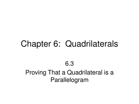 Ppt Chapter 6 Quadrilaterals Powerpoint Presentation Free Download