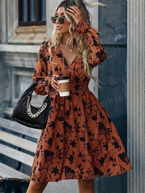 Shein Frenchy Robe Imprim Floral Manches Vas Es Mode En Ligne