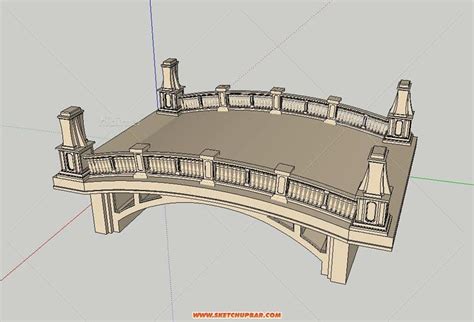 欧式拱桥 Sketchup模型库 毕马汇 Nbimer