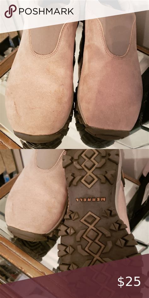 Merrill Shoes Pink All Weather Suede Grey Trim Like New Merrell Shoes Winter And Rain Boots