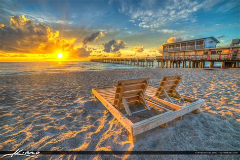 Lake Worth Beach Sunrise Couples Chair