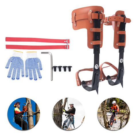 Tree Climbing Spike Set Pole Climbing Spurs Climber Gaffs Strap