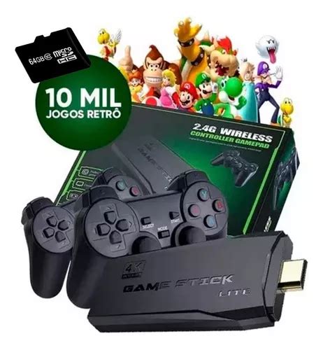 V Deo Game Retro K Game Stick Lite Hdmi C Jogos E Controles