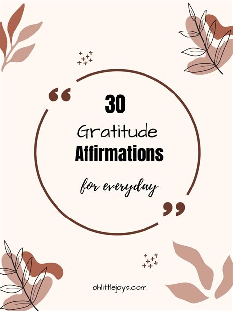 30 Gratitude Affirmations For Everyday Oh Little Joys