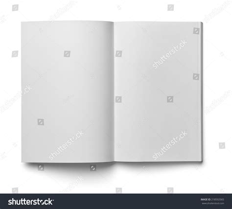 Close Blank White Book On White库存照片218592565 Shutterstock