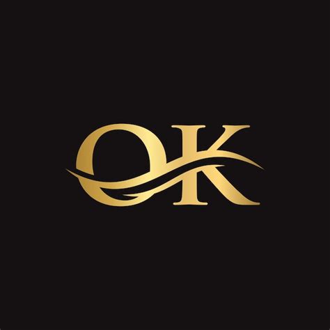 Ok Letter Linked Logo Para Negócios E Identidade Da Empresa Carta