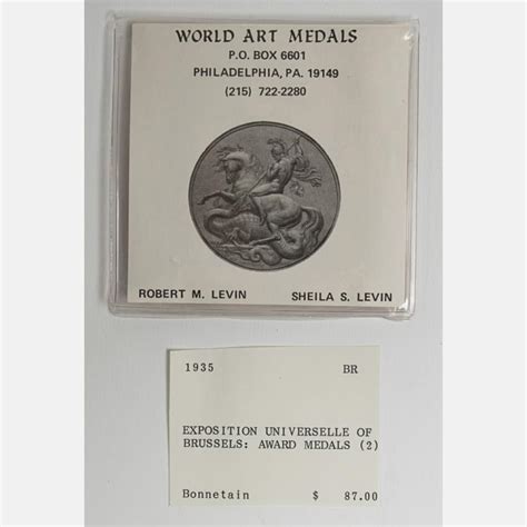 Sold Price Armand Bonnetain Commemorative Medal From The