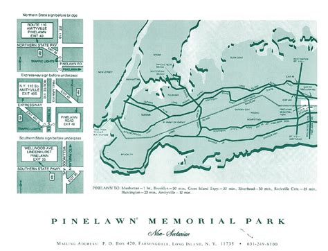 Pinelawn Cemetery Map