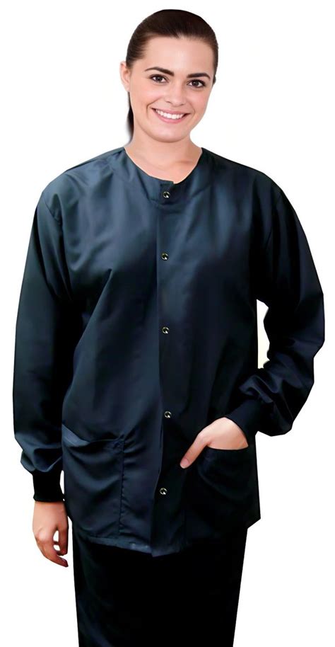 scrub jackets unisex microfiber long sleeve warm  scrubs