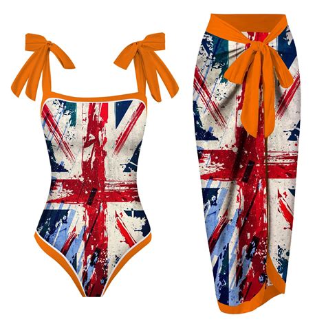 Independence Day Swimsuit For Women Two Piece Flag Print Bikini