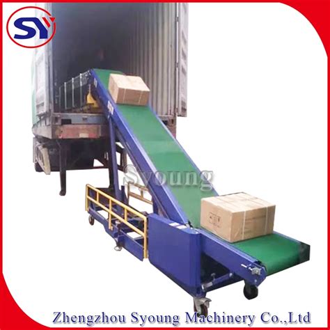 Container Truck Loading Unloading Flexible Belt Conveyor Motorised