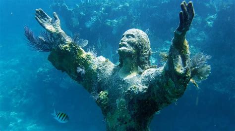 Christ Of The Abyss And The Grecian Rocks In Key Largo FL Great Place