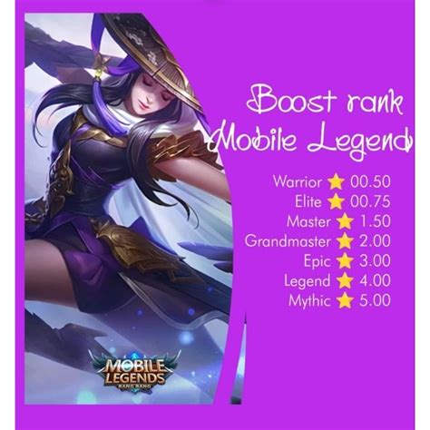 Boost Rank Mobile Legend Joki Ml Shopee Malaysia