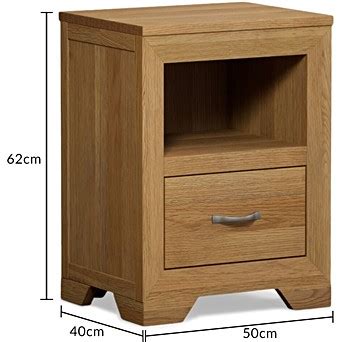 Tilt Solid Oak 1 Drawer Bedside Table Oak Furniture Superstore