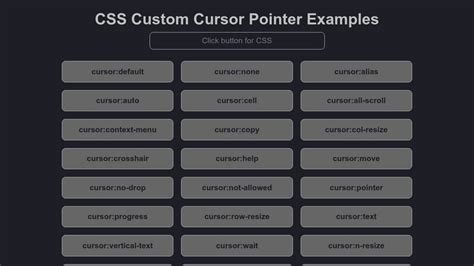 Css Custom Cursor Pointer Examples