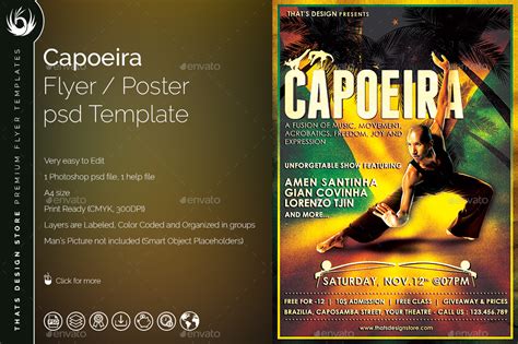 Capoeira Flyer Template By Lou606 Graphicriver