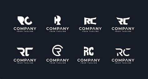 Premium Vector Set Of Creative Monogram Initial Letter Rc Logo