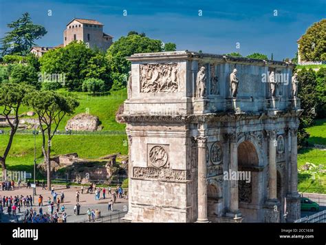 Europe Italy Rome Forum District Arco De Constantino Ad