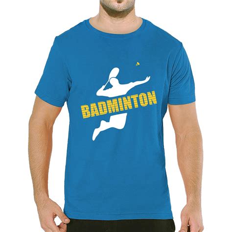 Buy Dobbo Graphic Printed Men Tshirt Badminton Text Cotton Printed