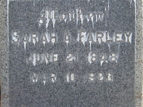 Sarah Ann Harlan Farley 1848 1923 Find A Grave Memorial