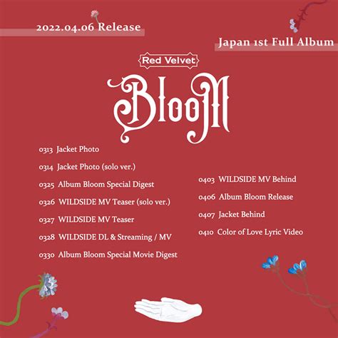 Rv Fonts On Twitter Red Velvet Bloom Japan St Full Album