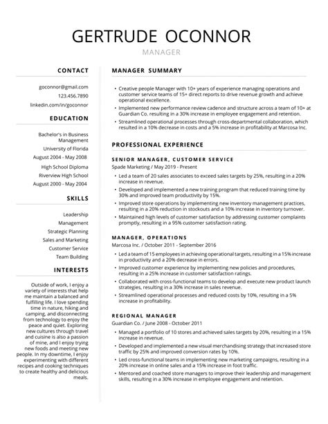 Manager Resume Examples For 2023 20 Skills And Templates