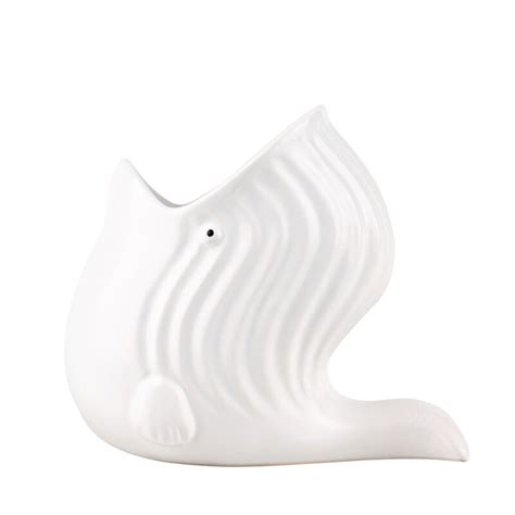 White Utensil Holder For Countertop Cute Whale Kitchen Ceramic Crock