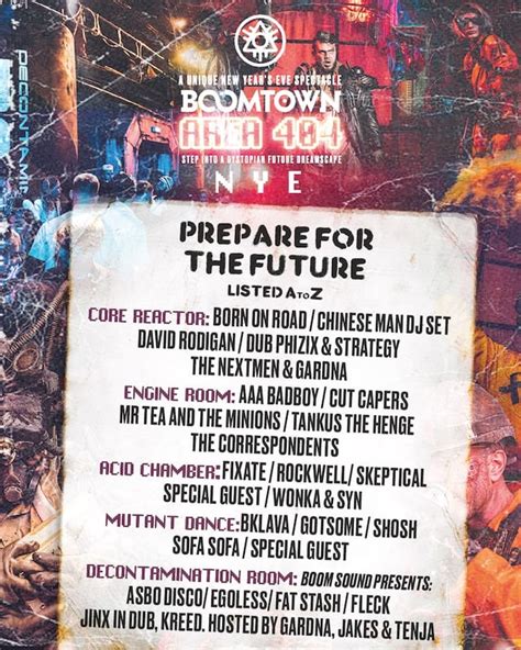 Boomtown Nye Line Up Poster Rboomtownfestival