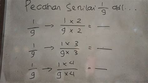 Pecahan Yang Senilai Dengan Adalah Tentukan Pecahan Yang