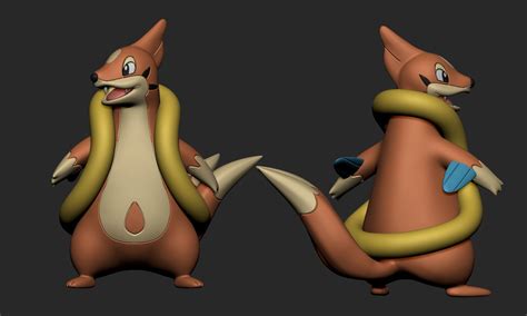 Pokemon Buizel And Floatzel D Model D Printable Cgtrader