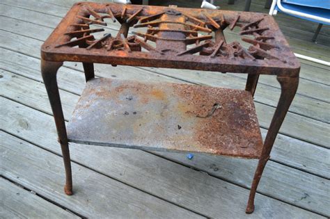 Vtg Antique Peerless Cast Iron Two Burner Gas Camping Stove No 102
