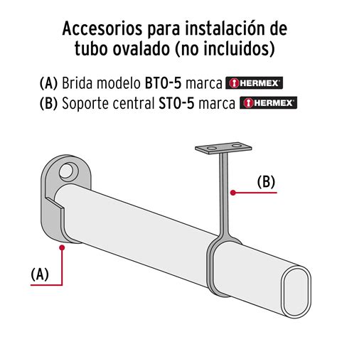 Brida Niquelada Para Tubo Ovalado De Cl Set Hermex Tubos Bridas Y